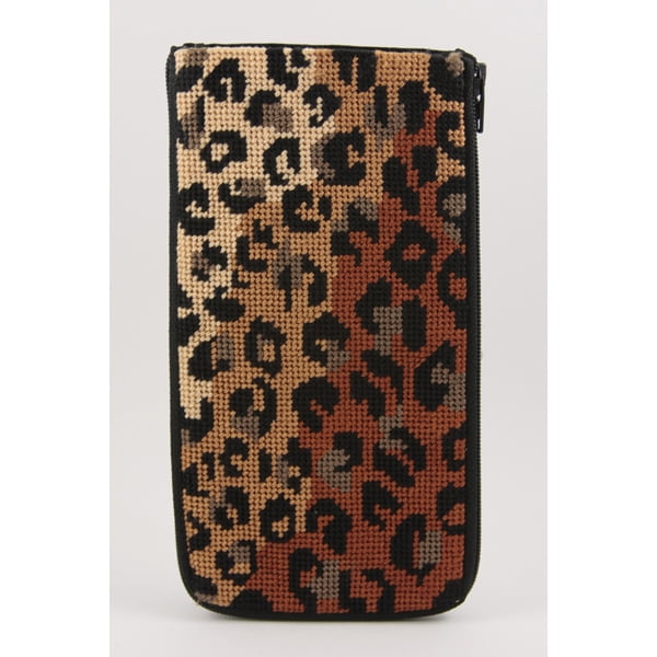 Stitch /& Zip Needlepoint Eyeglass Case Kit Animal Skins